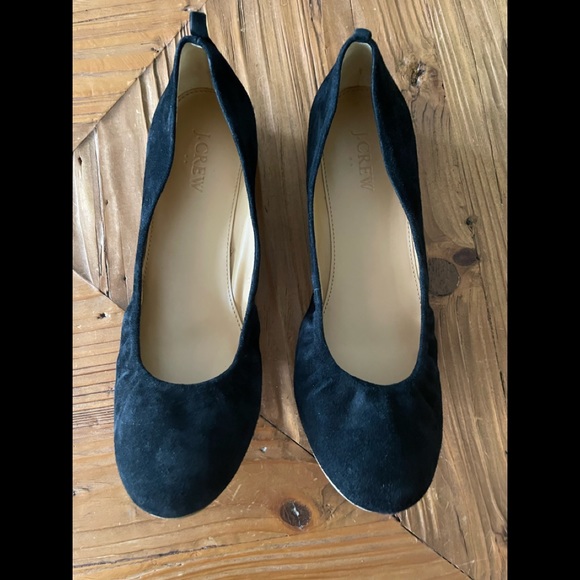 JCrew Black Suede Ballet Style Flats/Size 9
